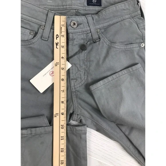 Adriano Goldschmied Sueded Stretch Sateen Jeans Mens 28x32 Gray The Stockton New